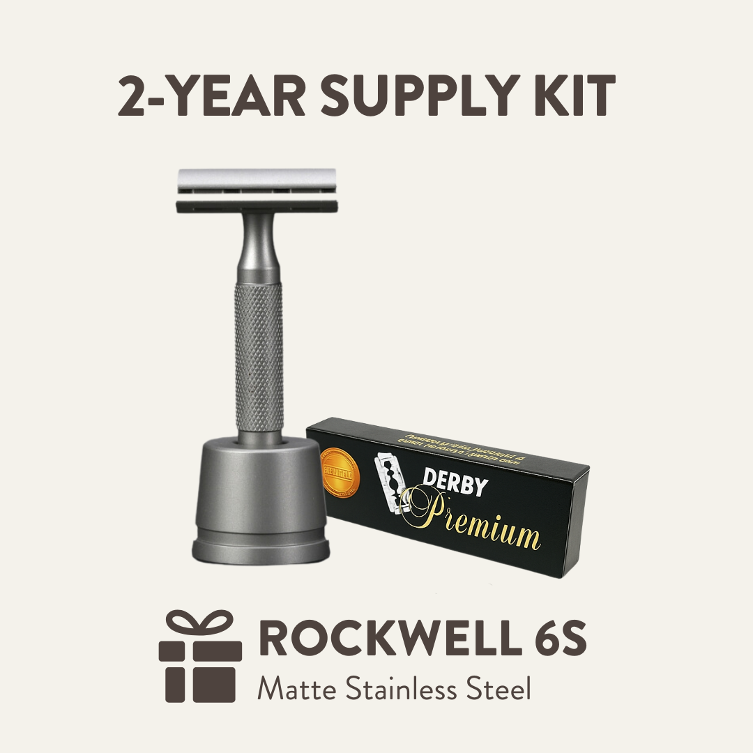 Rockwell 6S 2-Year Kit rasoio acciaio 100 lamette