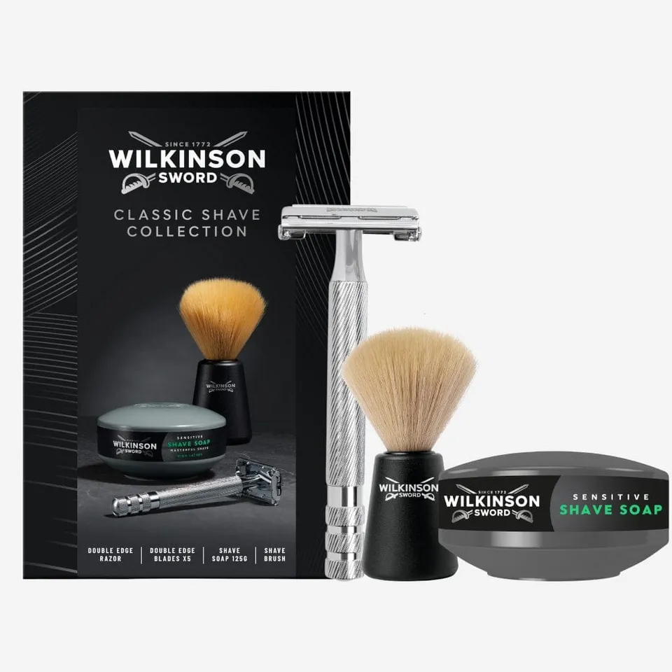 Wilkinson Classic Set Rasatura Rasoio Sapone Pennello