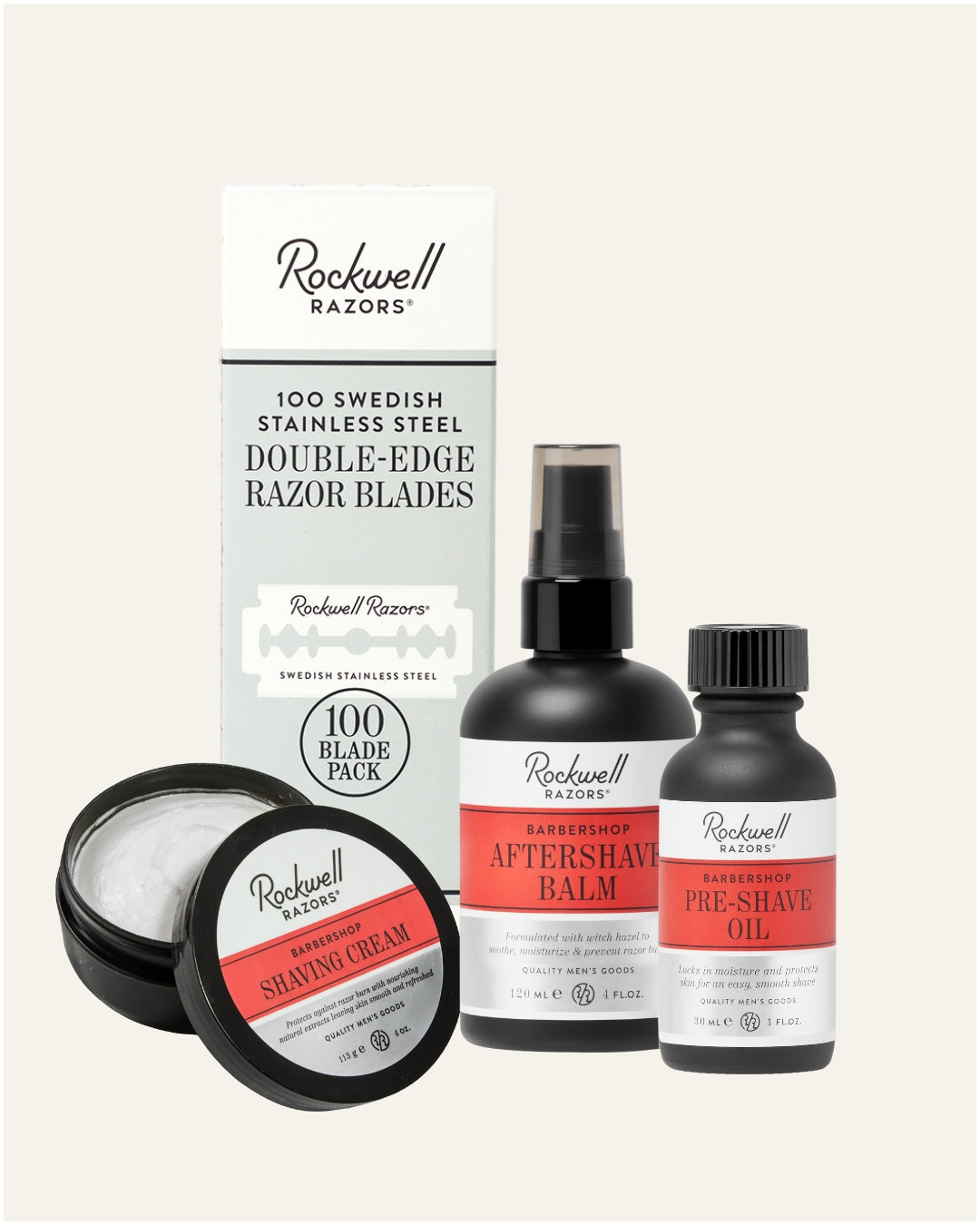 Rockwell Accessories Kit 100 lamette con dopobarba