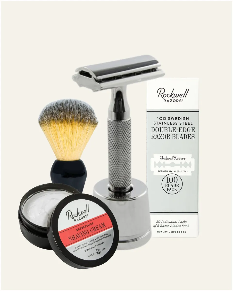 Rockwell 6C Gift Set kit rasoio sicurezza + 100 lamette