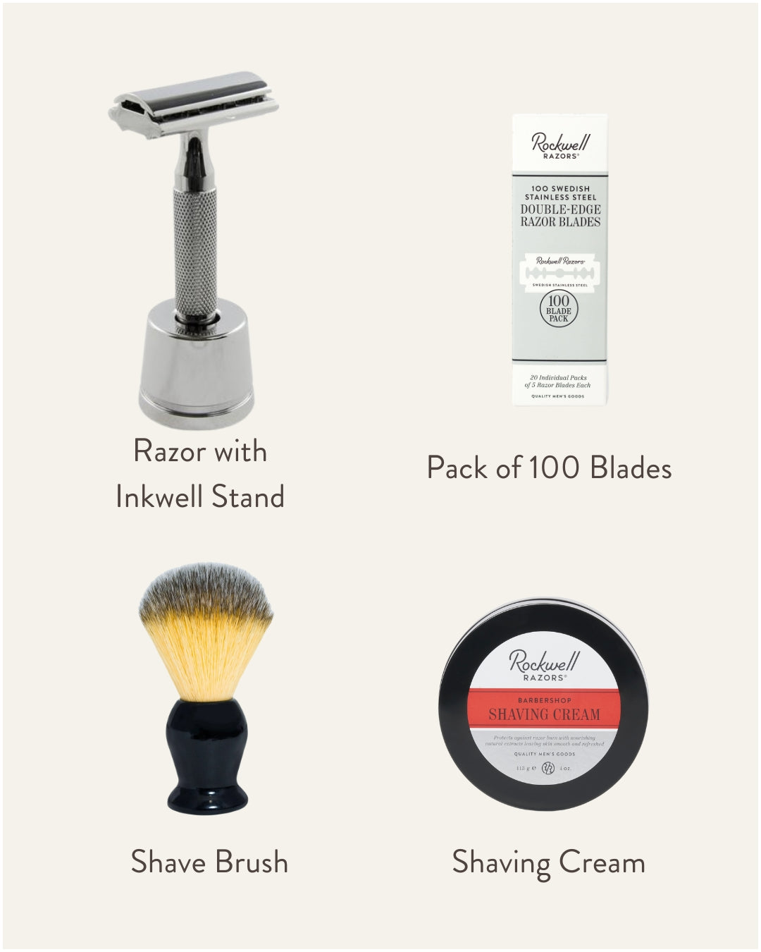 Rockwell 6C Gift Set kit rasoio sicurezza + 100 lamette