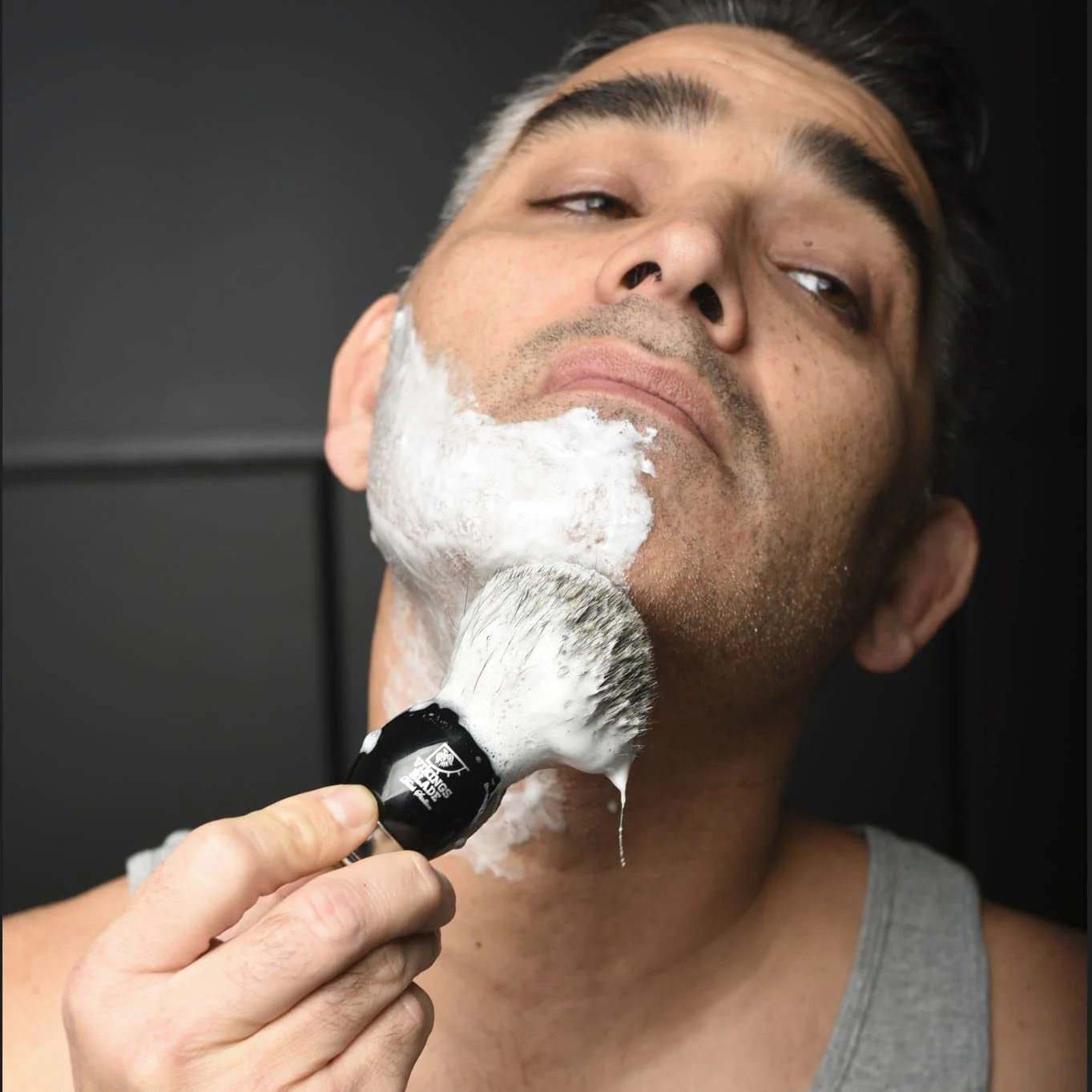 Viking's Blade Dark Stallion Pennello da Barba Bulb Nero