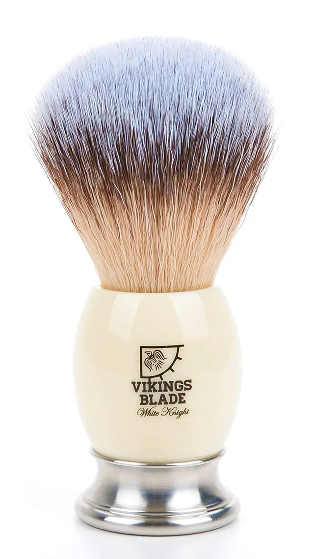 Viking's Blade White Knight pennello da barba sintetico pesante
