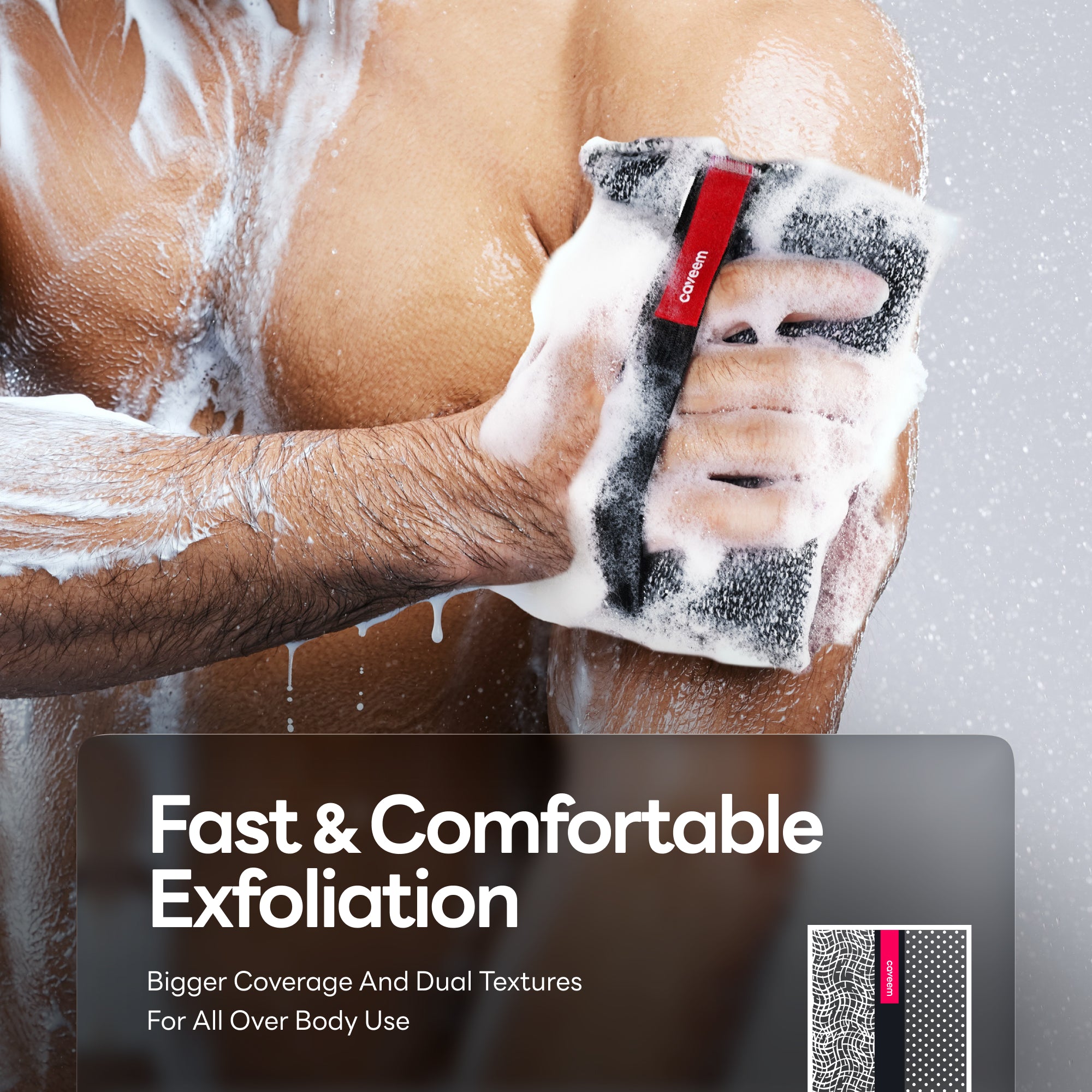 Caveem Bathing Spugna Doccia Quadrata Leggera Esfoliante Corpo