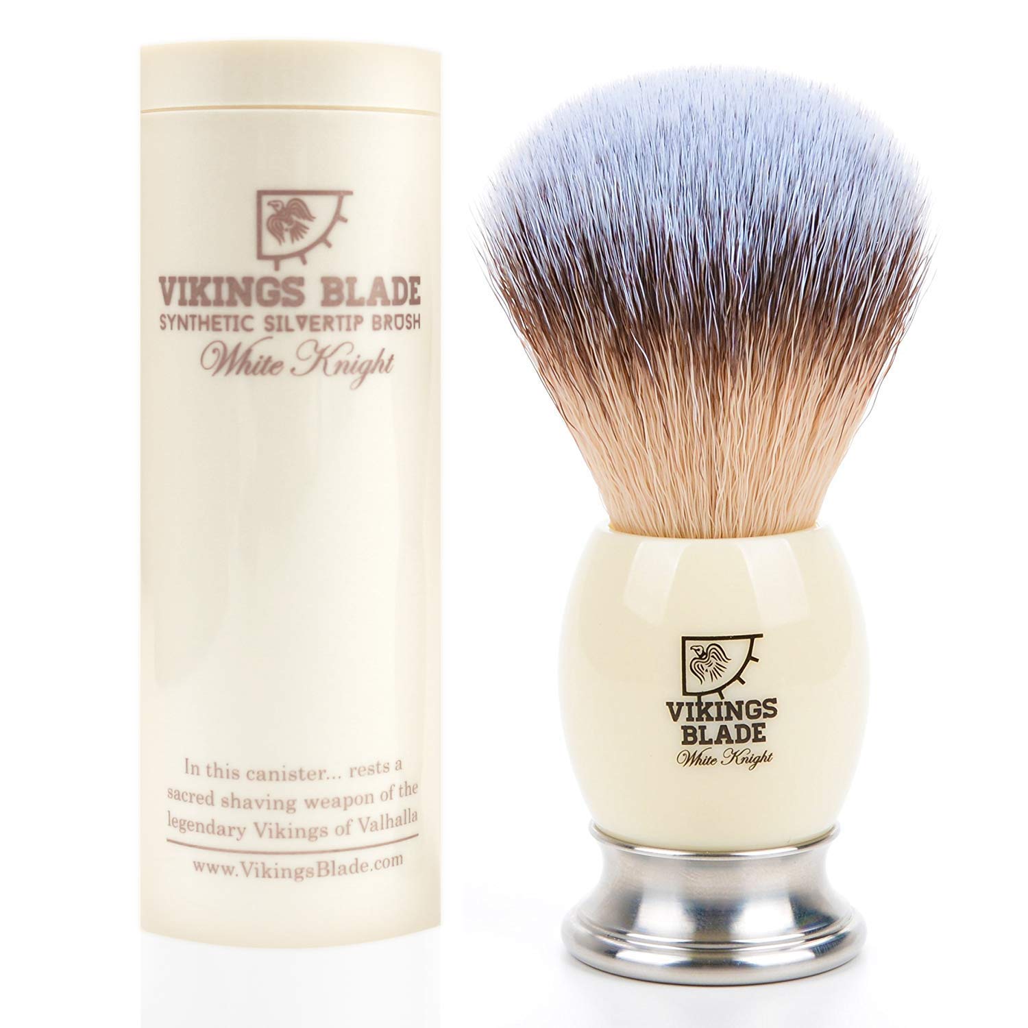 Viking's Blade White Knight pennello da barba sintetico pesante