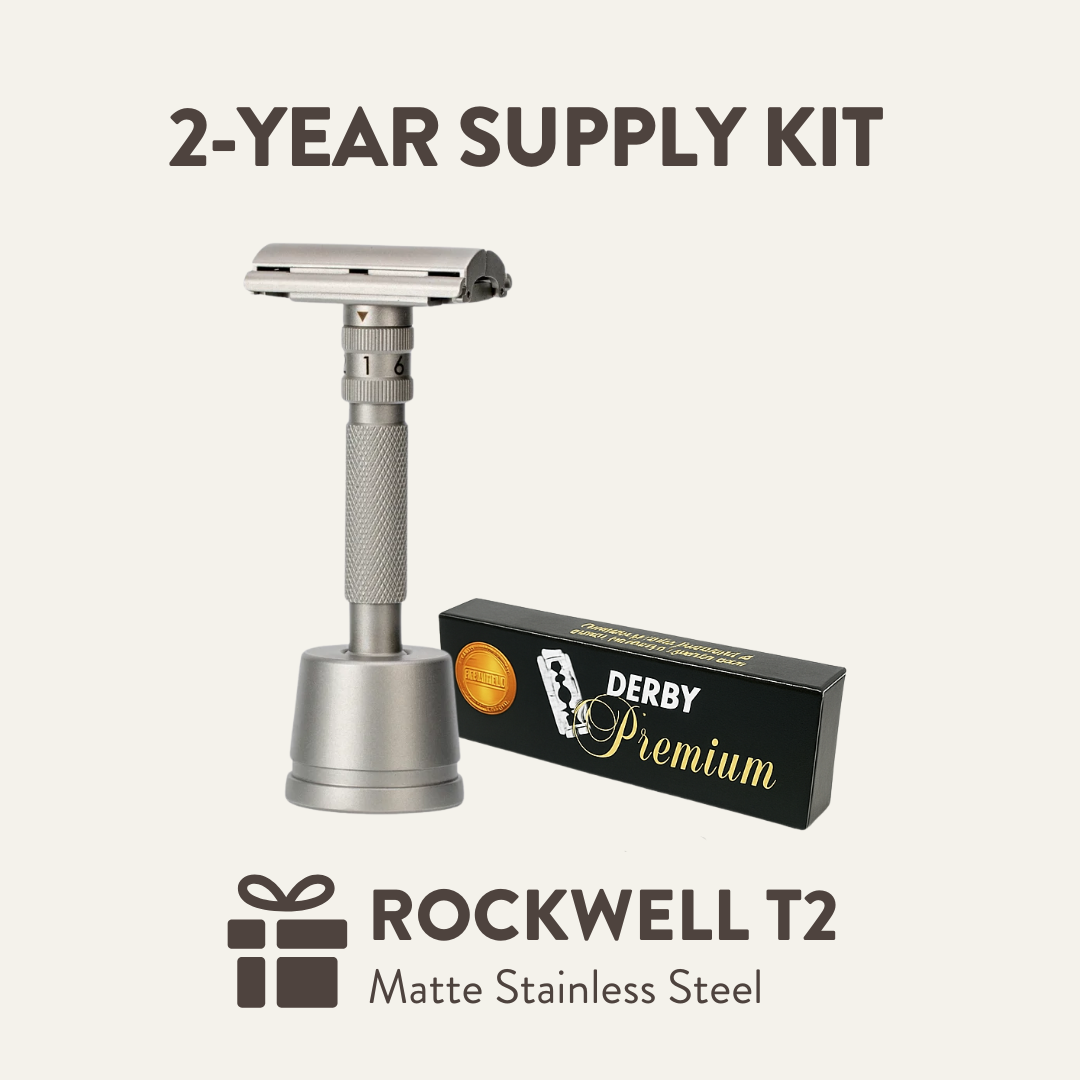 Rockwell T2 kit rasoio regolabile 100 lamette 2 anni