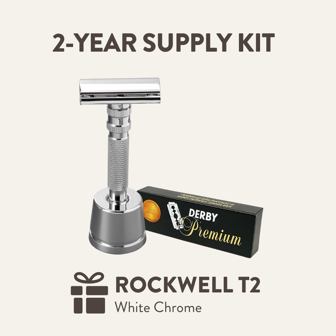 Rockwell T2 kit rasoio regolabile 100 lamette 2 anni