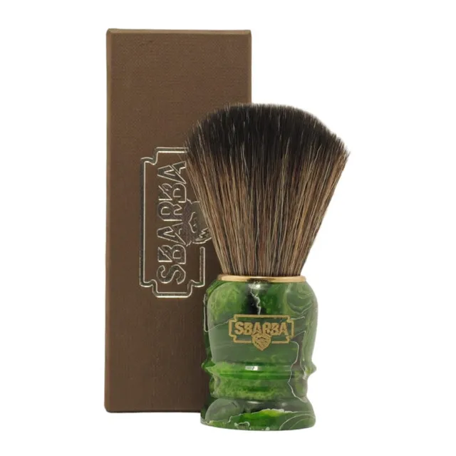 Sbarba Smilzo Pennello da Barba Verde Smeraldo Sintetico