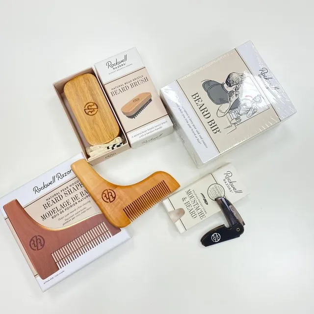 Rockwell Set Cura Barba Uomo con Spazzola e Pettine