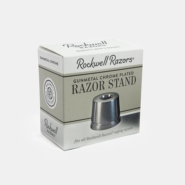 Rockwell Inkwell Stand rasoio White Chrome in acciaio