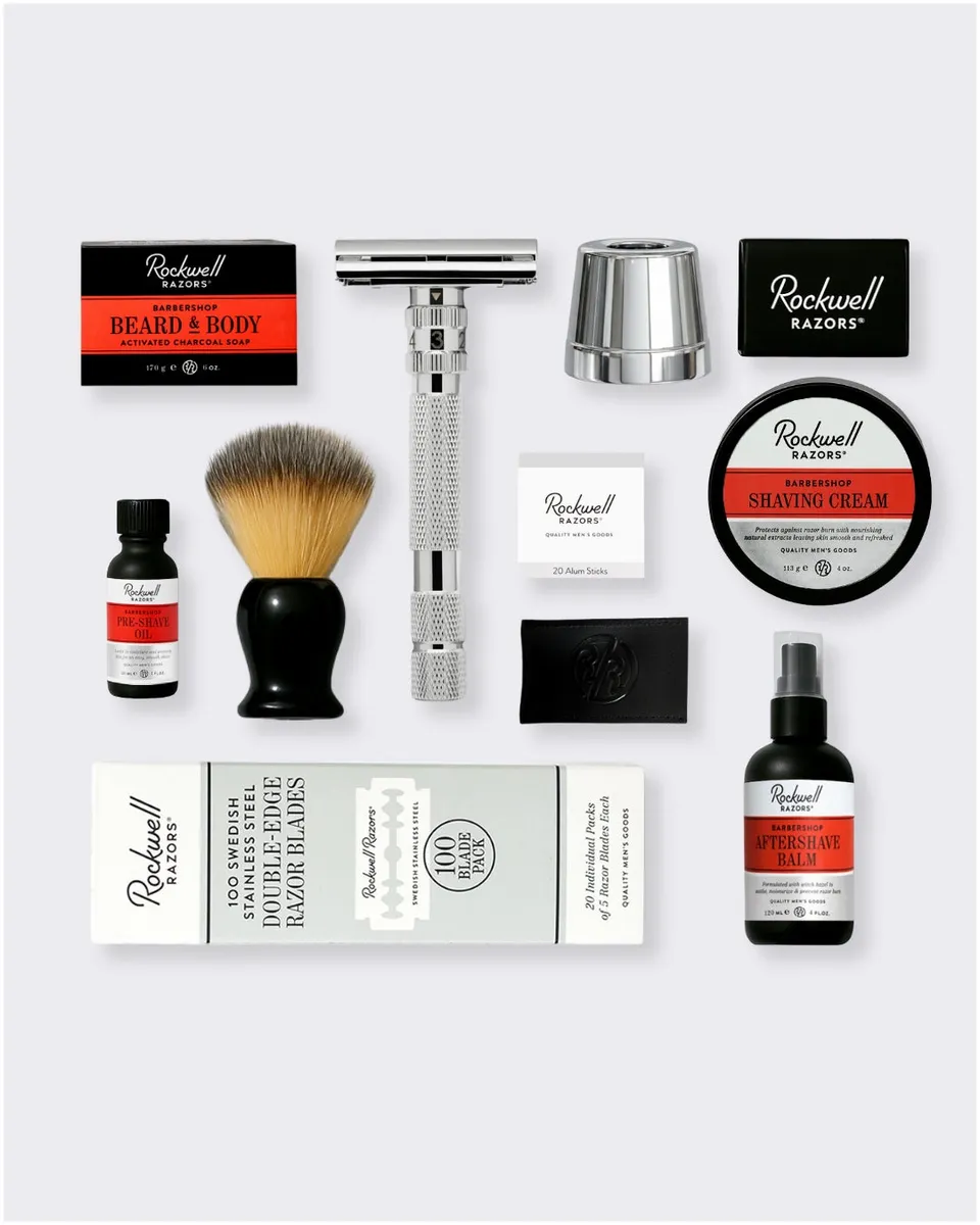 Rockwell T2 Kit Barba Completo Gunmetal Rasatura