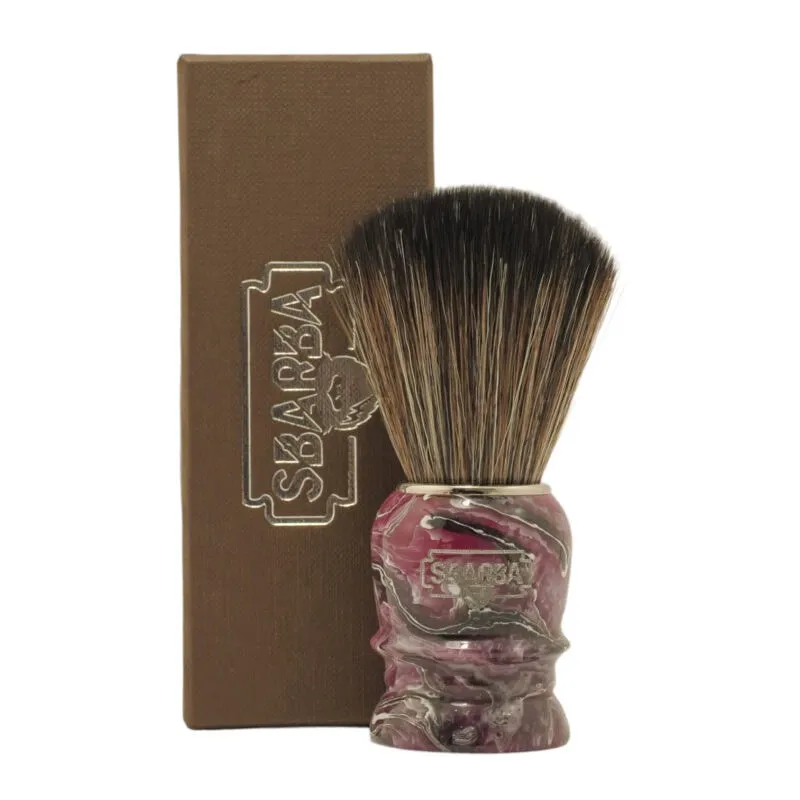 Sbarba Smilzo Pennello da Barba Magenta Sintetico
