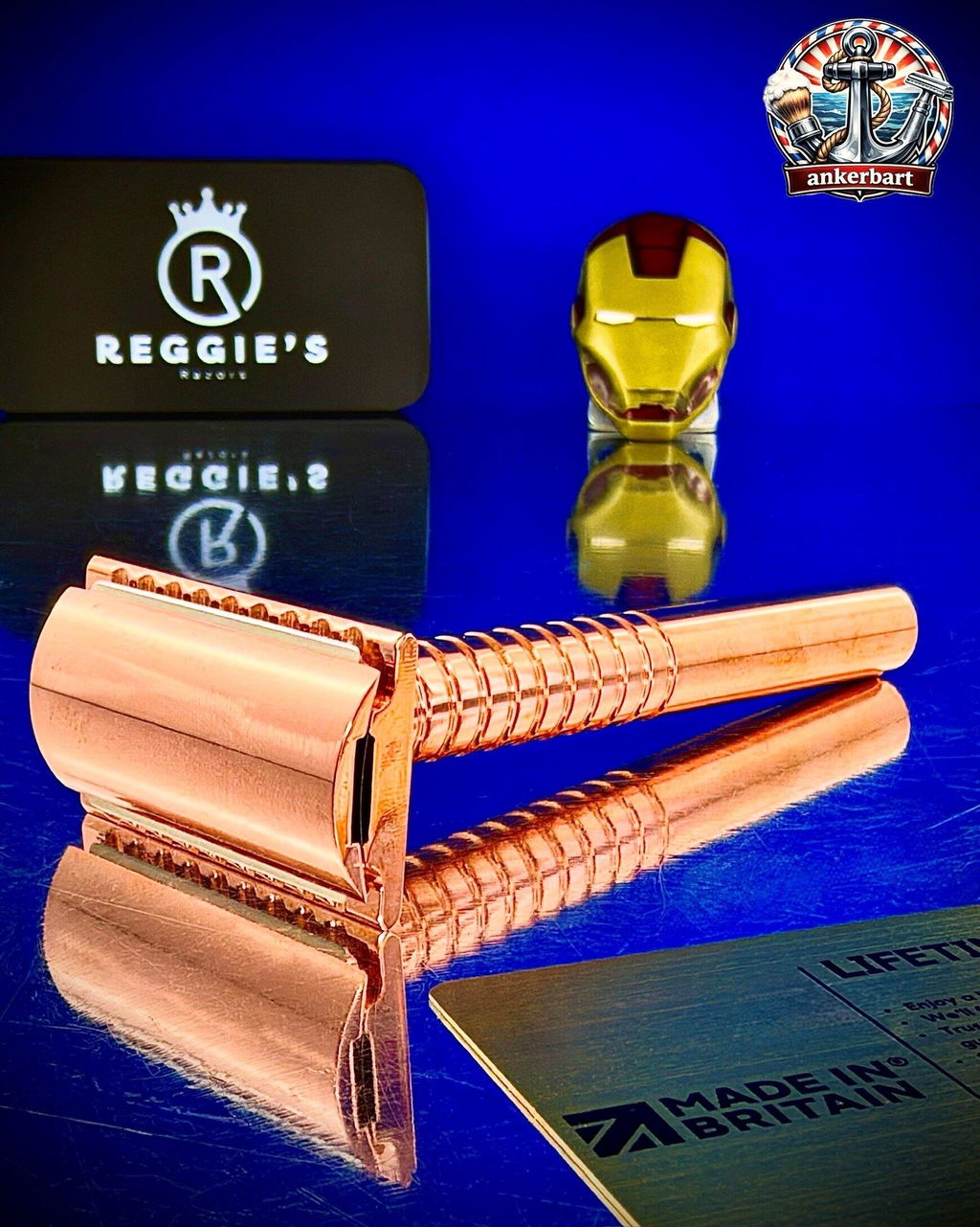Reggie's Jupiter Copper Rasoio di Sicurezza Rame Massiccio