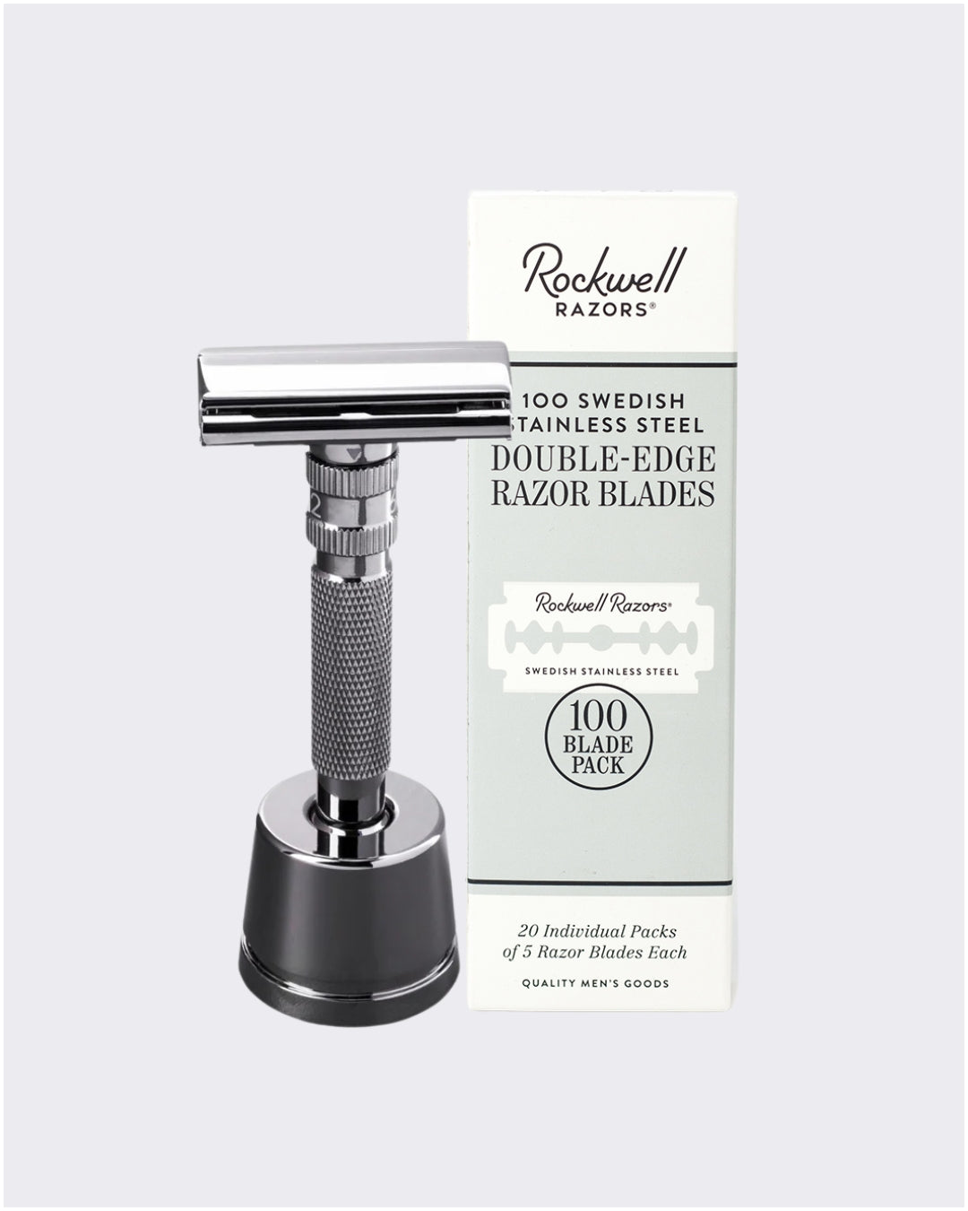 Rockwell T2 Rasoio Sicurezza Regolabile Gunmetal + 100 Lamette