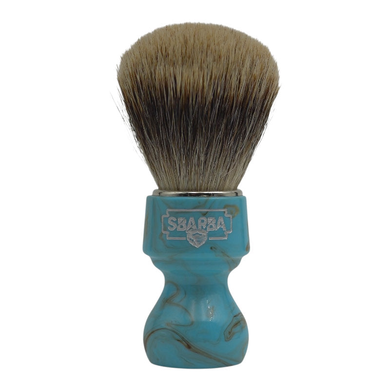 Sbarba Nobile Azzurro Cielo pennello barba tasso Two Band