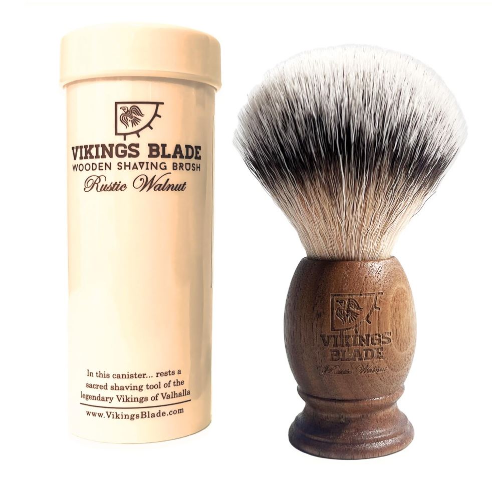 Viking's Blade Rustic Walnut pennello da barba in legno
