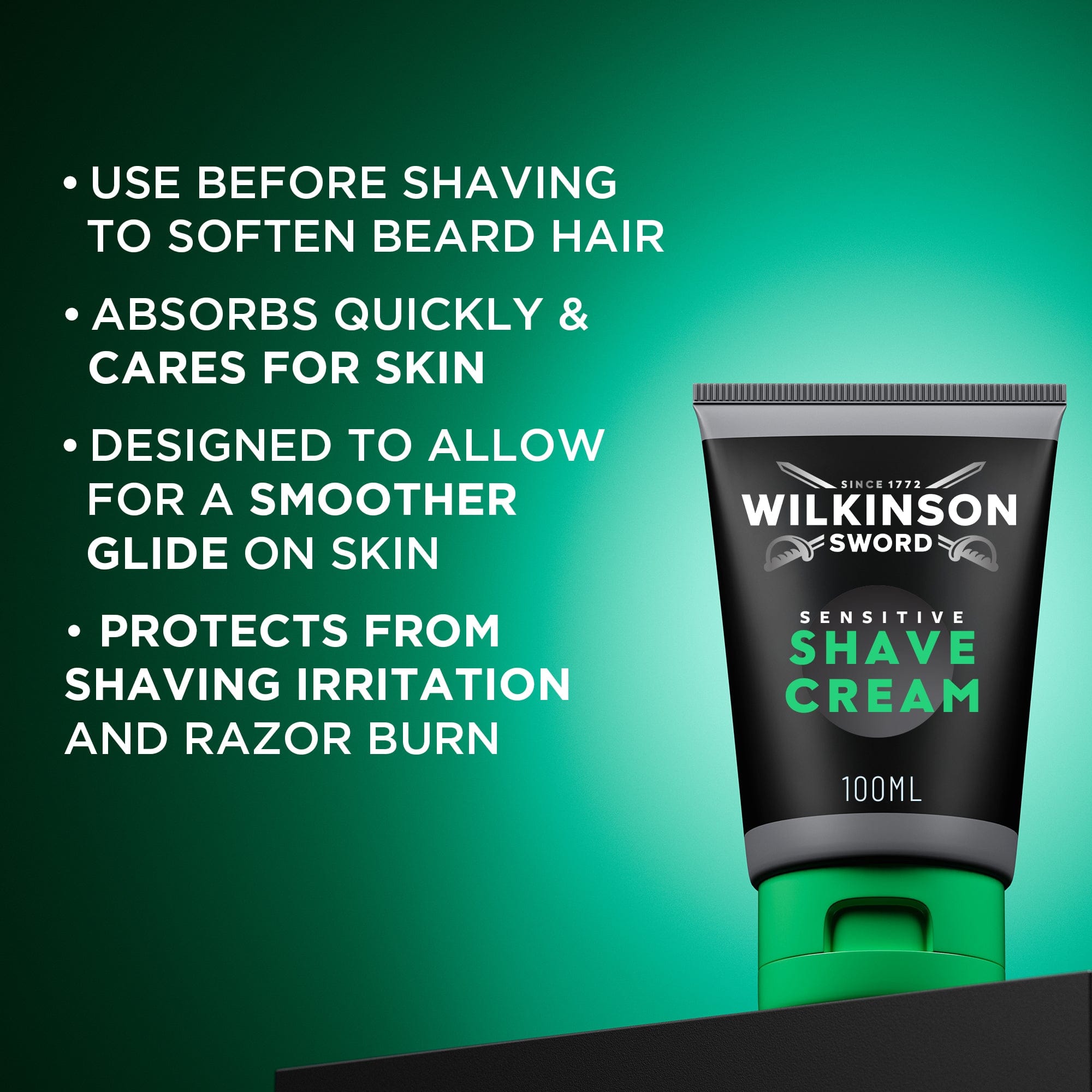 Wilkinson Sensitive Crema Barba 100 ml Pelli Sensibili