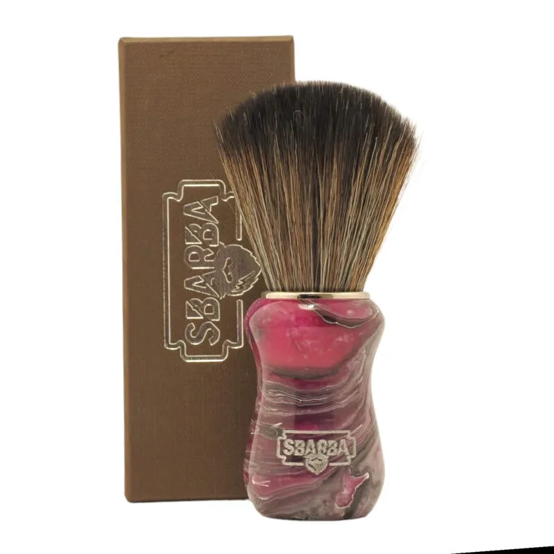 Sbarba Classico pennello da barba sintetico magenta nodo 27