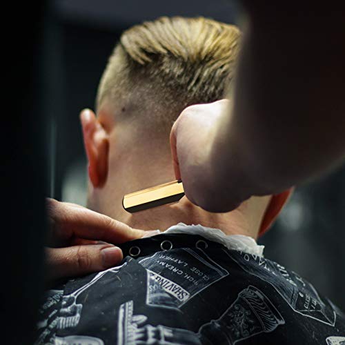 The Cambridge Cutthroat rasoio a mano libera nero oro acciaio