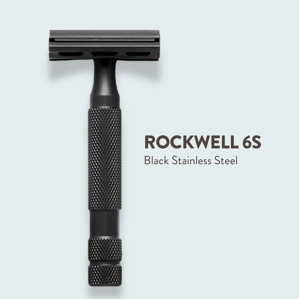 Rockwell 6S Rasoio Sicurezza Acciaio Nero Regolabile 6 Livelli