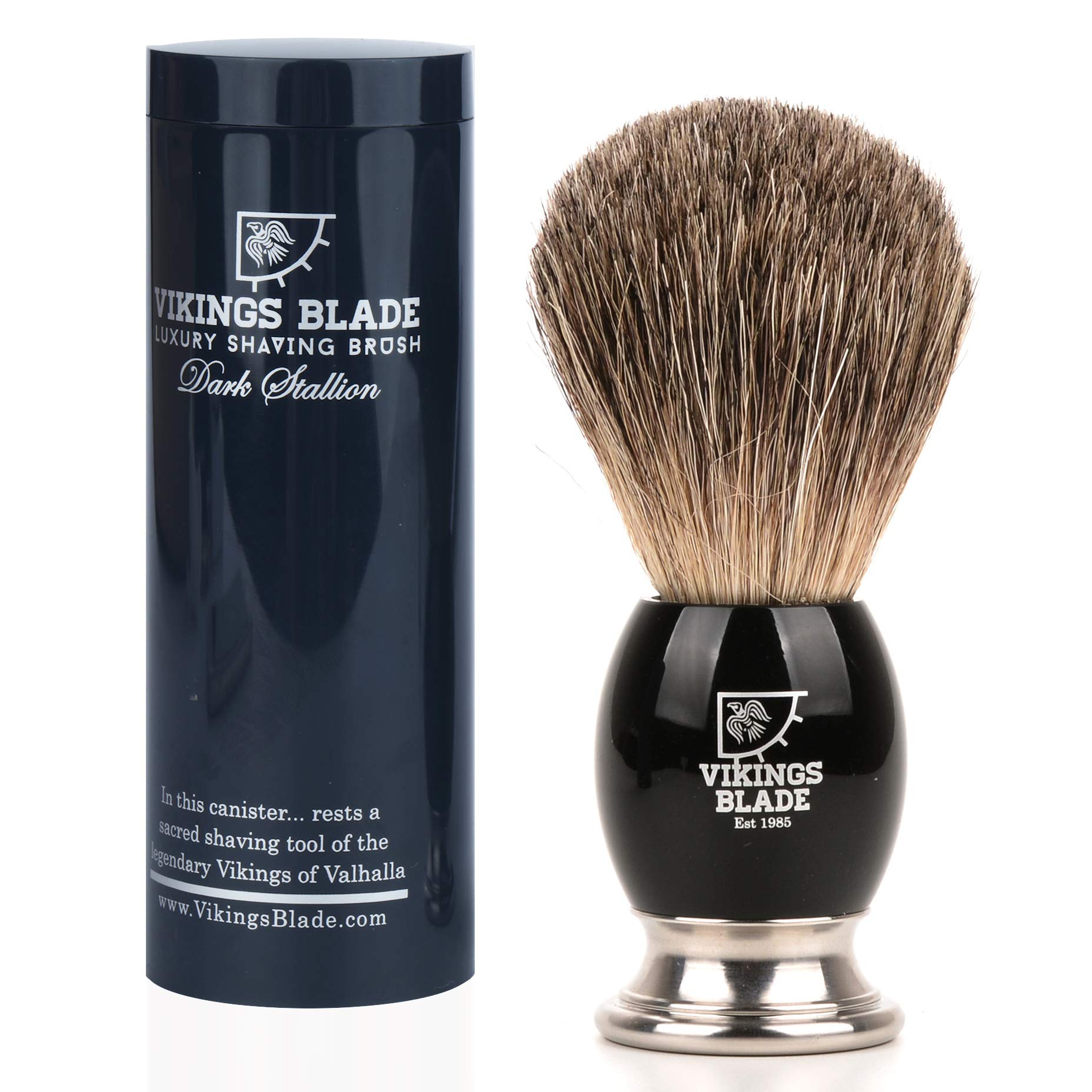 Viking's Blade Dark Stallion Pennello da Barba Bulb Nero