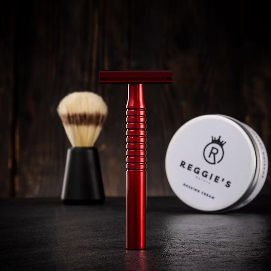 Reggie's Jupiter Aluminium rasoio sicurezza set nero 12pz