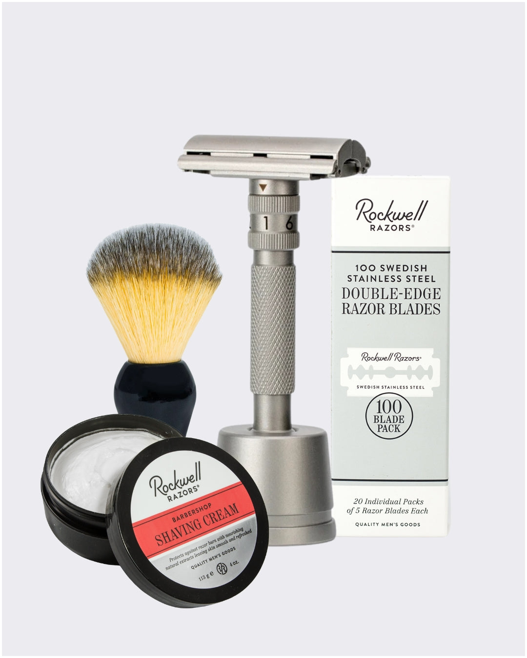 Rockwell T2 Set Regalo Rasoio + Pennello + 100 Lamette