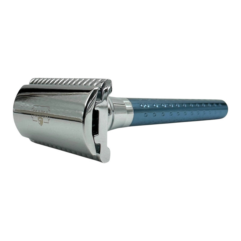 Sbarba Spadino Blu rasoio di sicurezza ottone pettine chiuso
