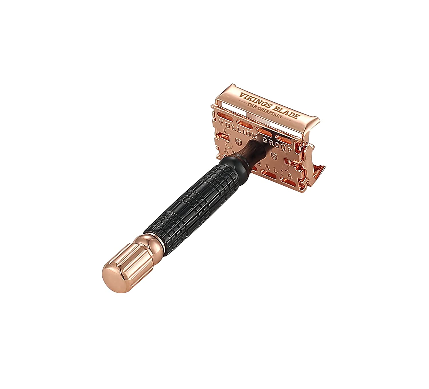 Viking's Blade The Chieftain Odin rasoio di sicurezza oro rosa + 5 lamette