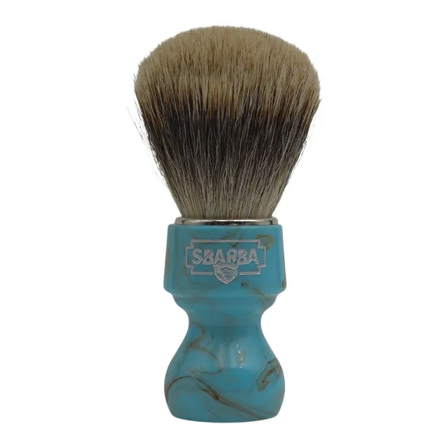 Sbarba Nobile Azzurro Cielo pennello barba tasso Two Band