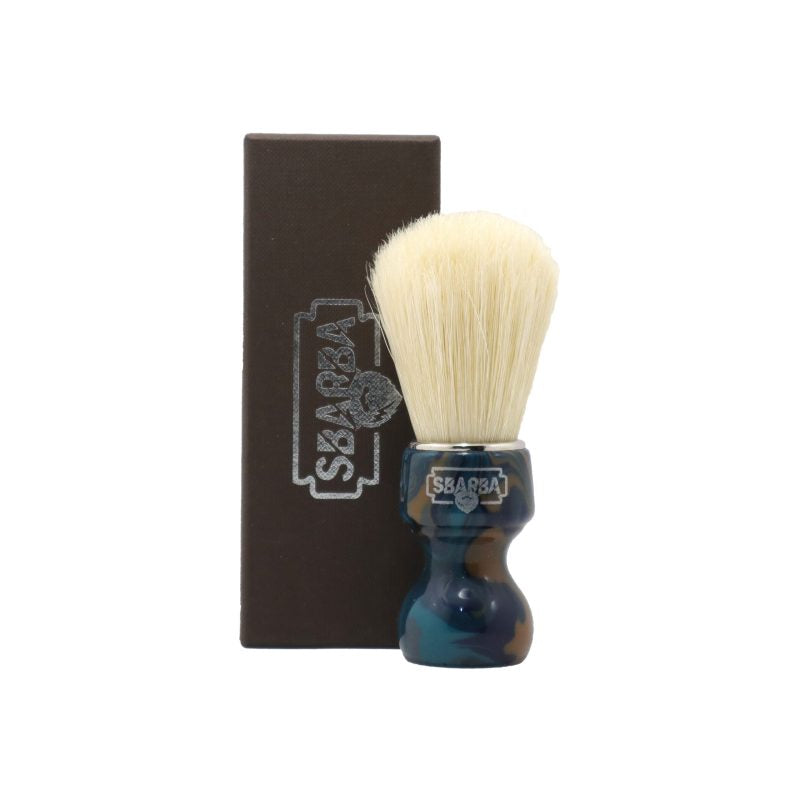 Sbarba Nobile pennello da barba in setola blu ambrato