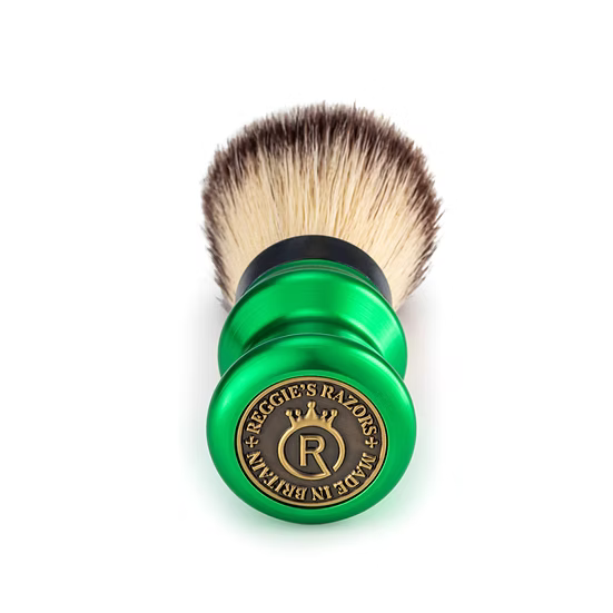 Reggie's Luna pennello barba manico nero sintetico personalizzabile