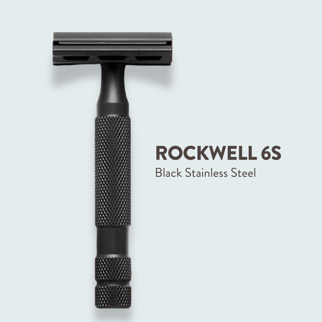 Rockwell 6S Rasoio Sicurezza Acciaio Nero Regolabile 6 Livelli