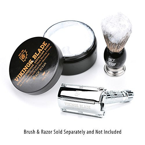 Viking's Blade Black Ocean crema da barba 5,3 oz profumo intenso