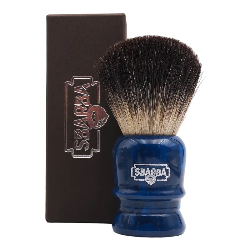 Sbarba Grosso Pennello da Barba Misto Setola Tasso Blu Notte