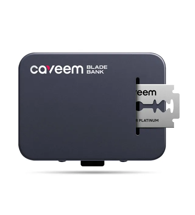 Caveem Blade Bank Contenitore Lamette Nero