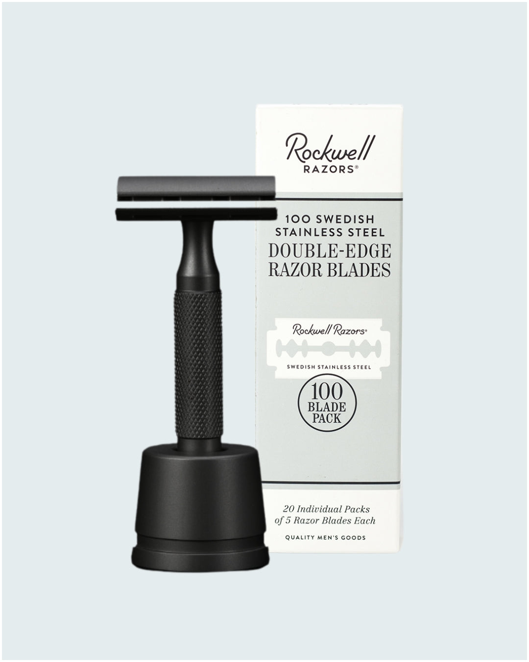 Rockwell 6S Kit rasoio sicurezza Matte Stainless Steel 100 lamette