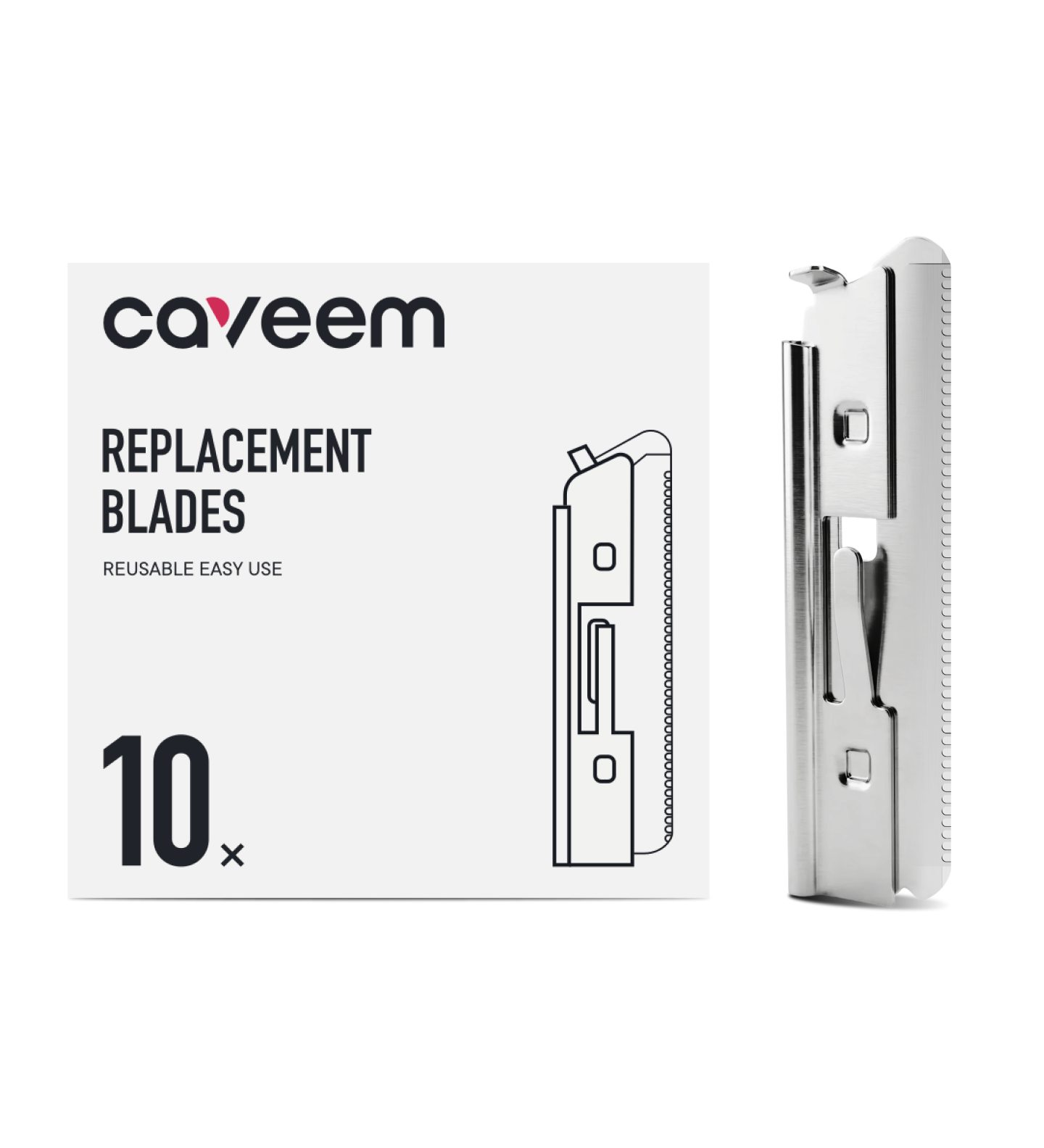 Caveem Dermaplaning Lamette Sopracciglia Ricambio 10 Pezzi
