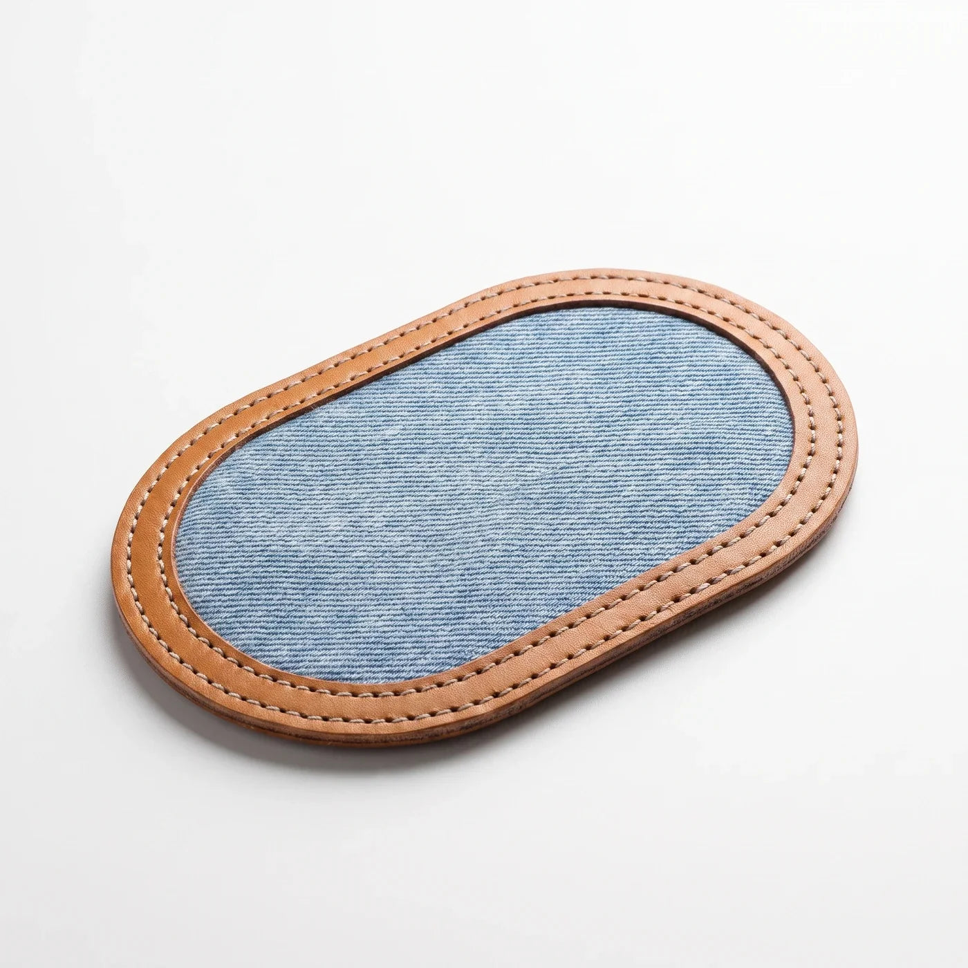 The Clean Shave Razor Strop coramella pelle denim lame