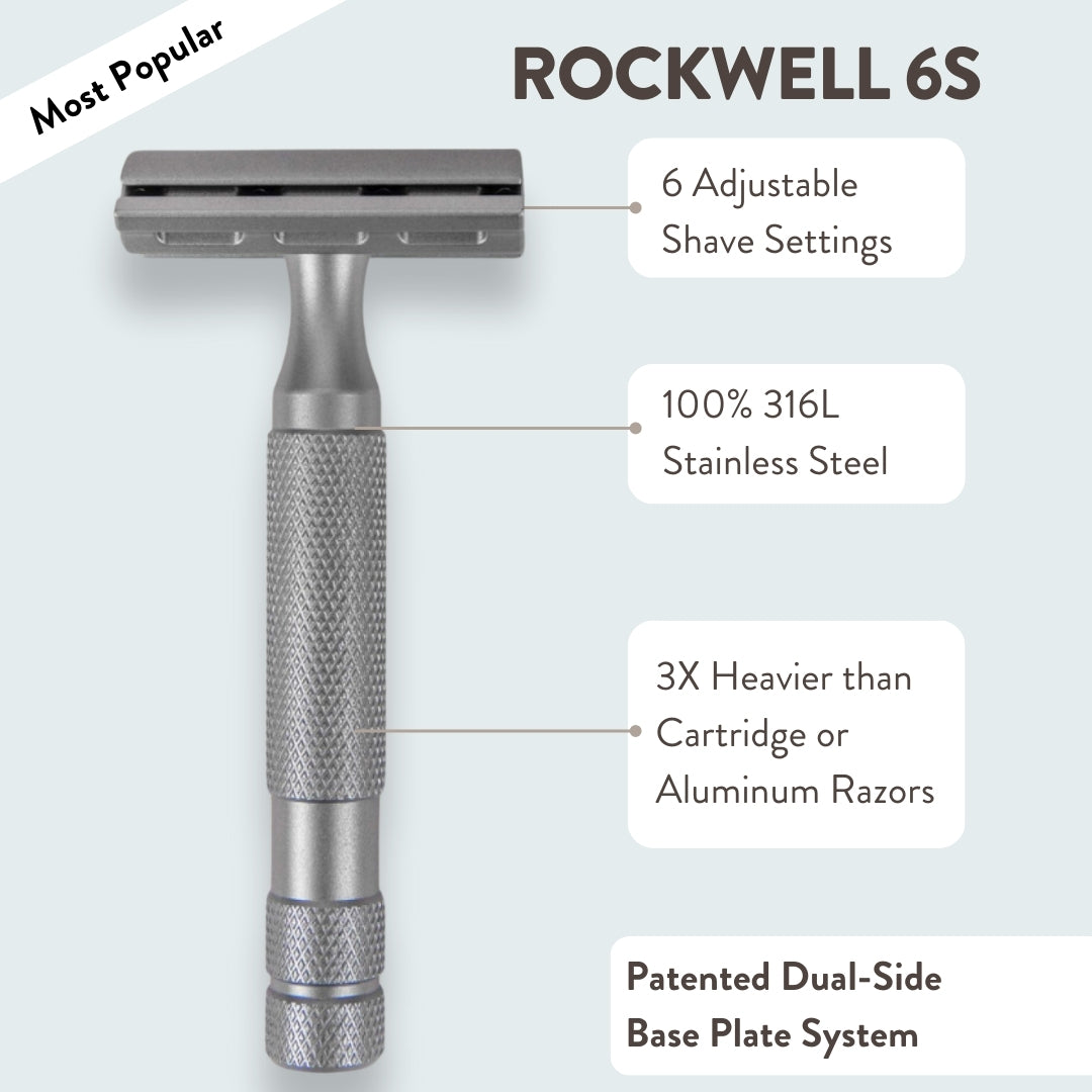 Rockwell 6S kit rasatura acciaio inox 6 livelli