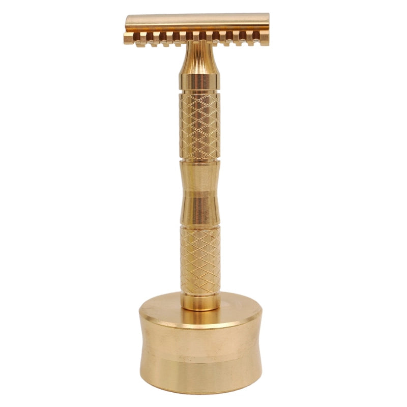 Sbarba Mjolnir rasoio di sicurezza aperto ottone con stand