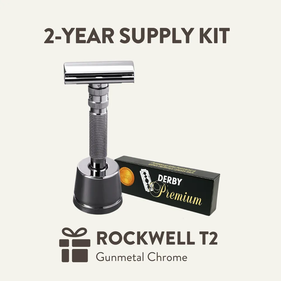 Rockwell T2 kit rasoio regolabile 100 lamette 2 anni