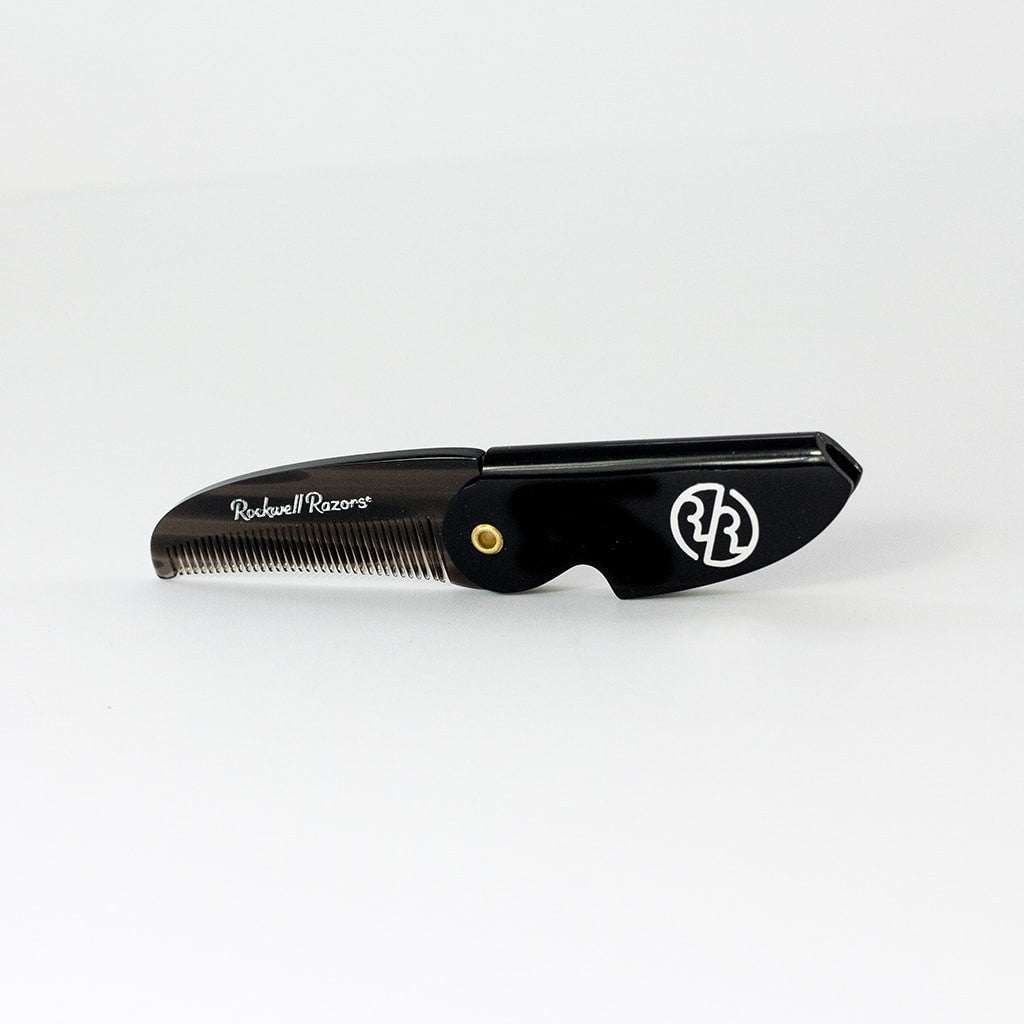 Rockwell Grooming pettine barba pieghevole da tasca acrilico