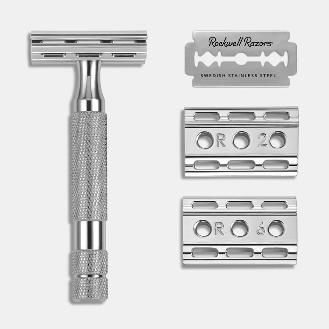 Rockwell 6C Rasoio Sicurezza Regolabile White Chrome