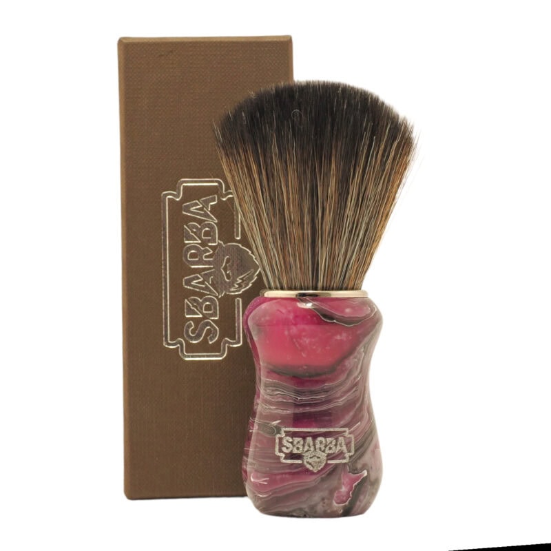Sbarba Classico pennello da barba sintetico magenta nodo 27