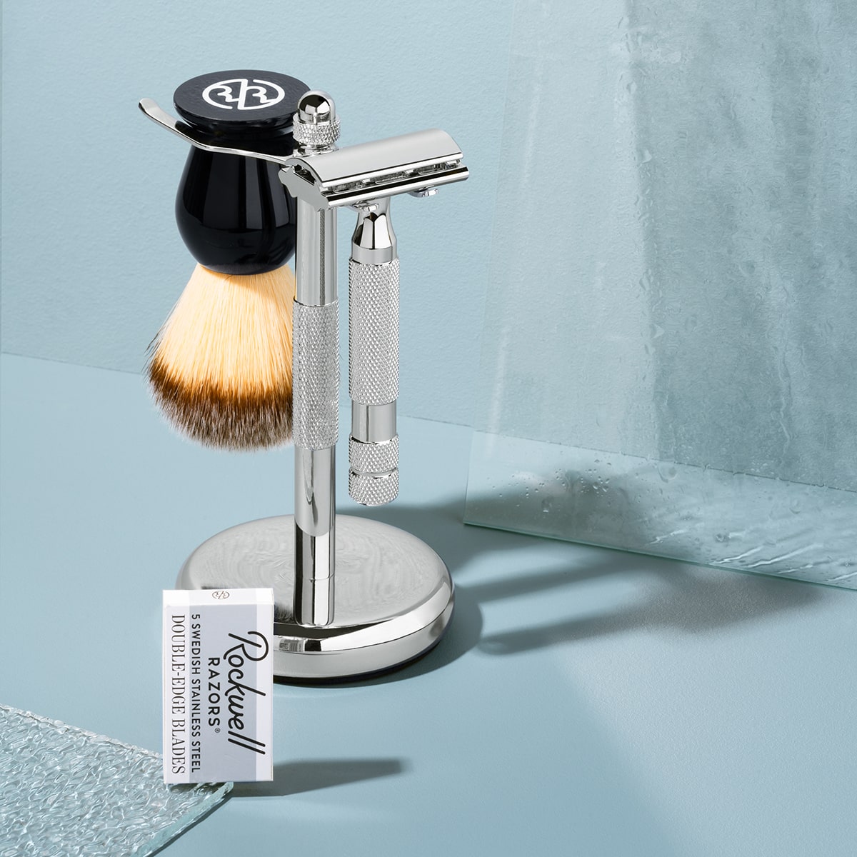 Rockwell 2C Set 3 pezzi rasoio White Chrome