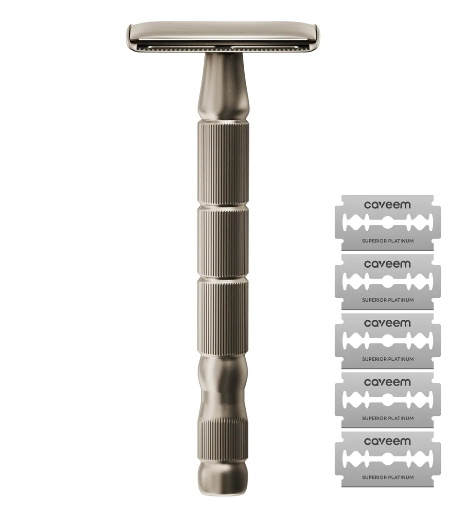 Caveem Shaving rasoio sicurezza champagne 5 lamette