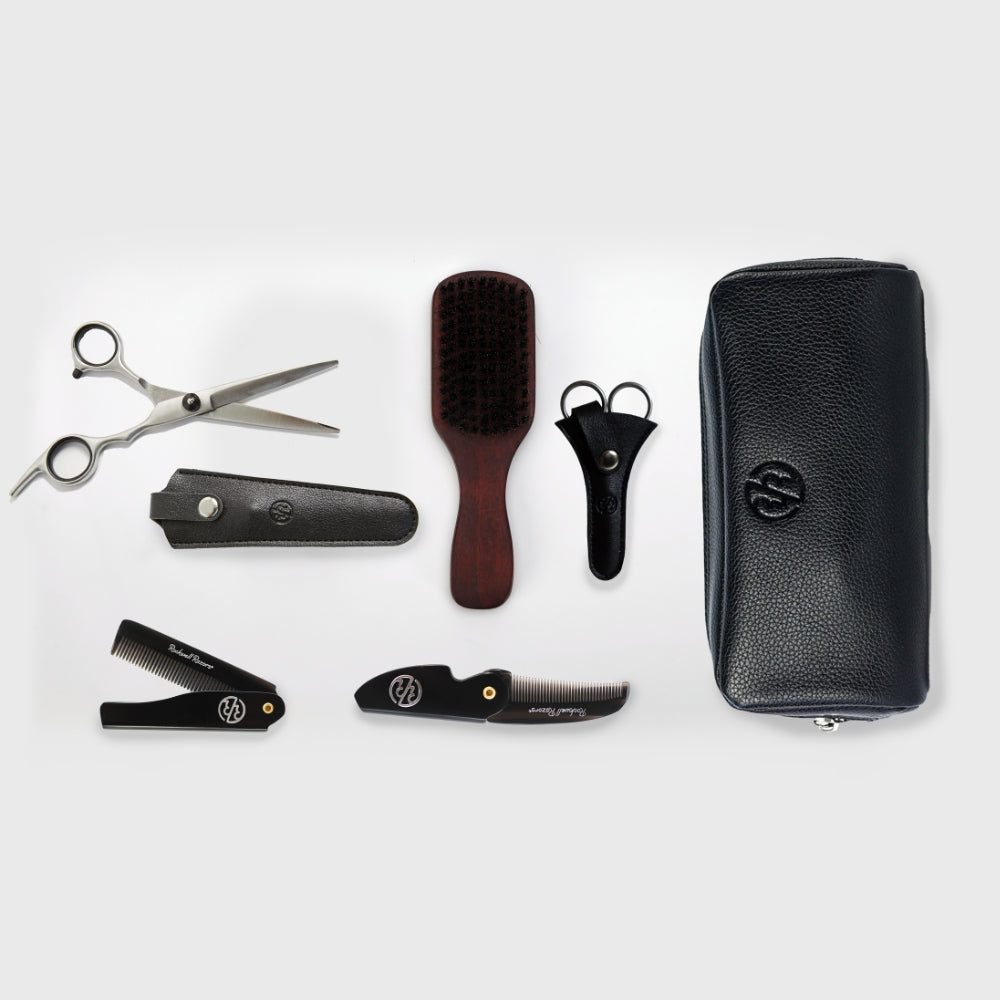 Rockwell kit barba e capelli grooming con spazzola cinghiale