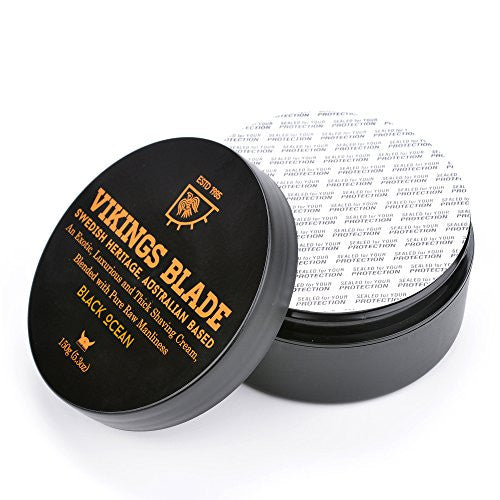 Viking's Blade Black Ocean crema da barba 5,3 oz profumo intenso