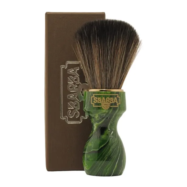 Sbarba Elegante Verde Smeraldo pennello barba sintetico